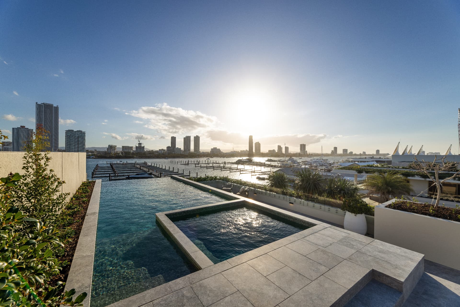 Private rooftop pool