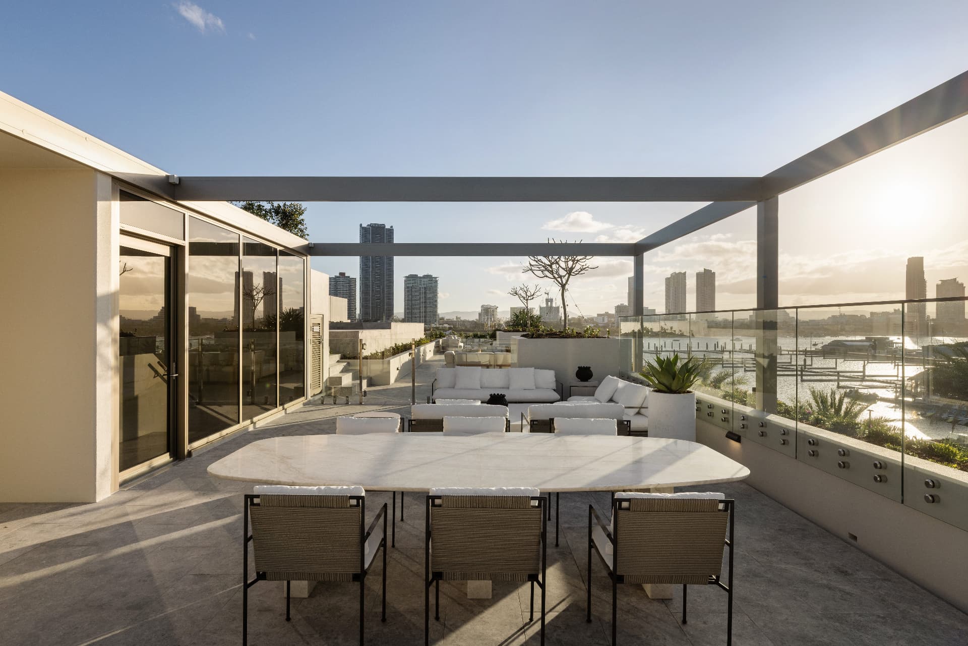 Rooftop dining terrace